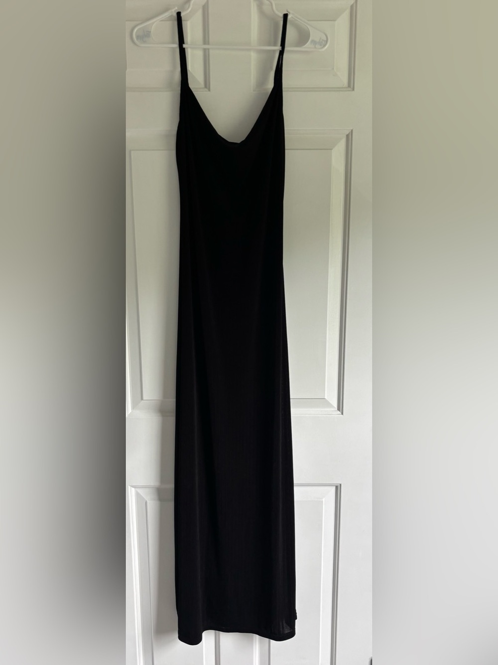 Intimately Free People Black Ribbed Cami Maxi Dress Size M